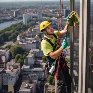 Texas skyscraper window cleaner